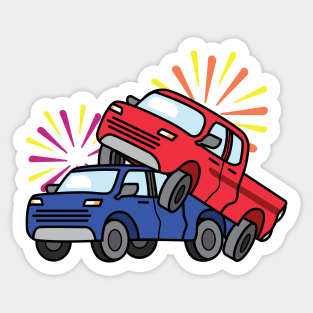 Two Trucks Sticker